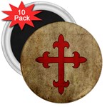 Crusader Cross 3  Magnets (10 pack)  Front