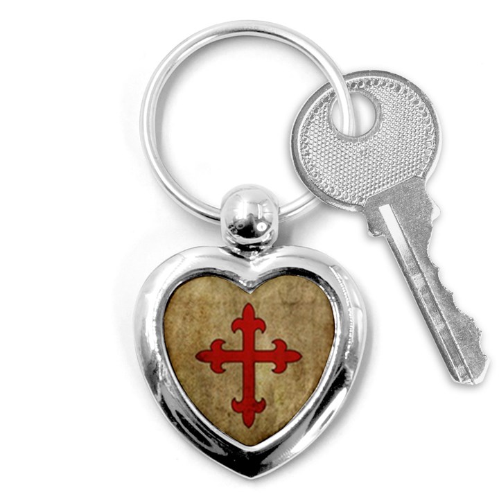 Crusader Cross Key Chains (Heart) 