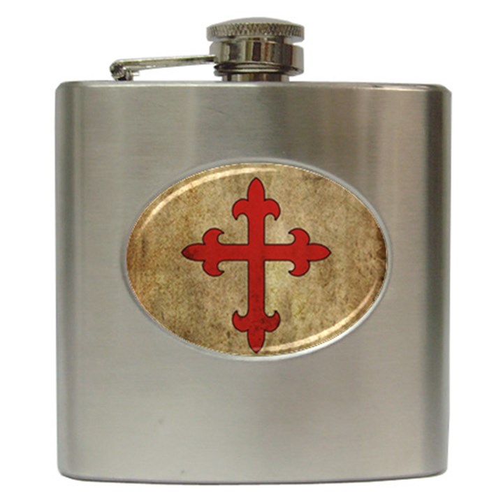 Crusader Cross Hip Flask (6 oz)