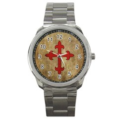 Crusader Cross Sport Metal Watch by Valentinaart