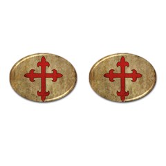 Crusader Cross Cufflinks (oval) by Valentinaart