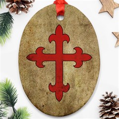 Crusader Cross Oval Ornament (two Sides) by Valentinaart