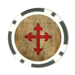 Crusader Cross Poker Chip Card Guard by Valentinaart