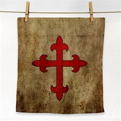 Crusader Cross Face Towel by Valentinaart