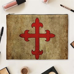 Crusader Cross Cosmetic Bag (xl) by Valentinaart