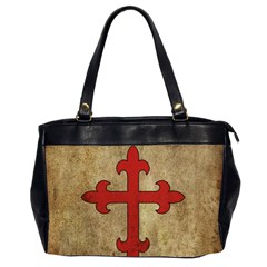 Crusader Cross Office Handbags (2 Sides)  by Valentinaart