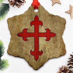 Crusader Cross Snowflake Ornament (two Sides) by Valentinaart