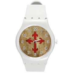 Crusader Cross Round Plastic Sport Watch (m) by Valentinaart