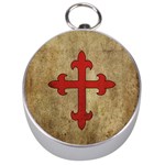 Crusader Cross Silver Compasses Front