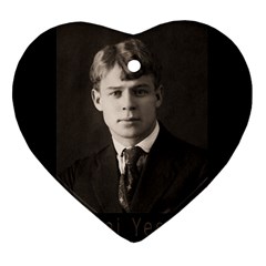 Sergei Yesenin Heart Ornament (Two Sides)