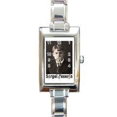 Sergei Yesenin Rectangle Italian Charm Watch by Valentinaart