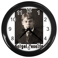 Sergei Yesenin Wall Clocks (black) by Valentinaart