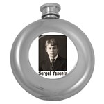 Sergei Yesenin Round Hip Flask (5 oz) Front