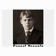 Sergei Yesenin Large Glasses Cloth by Valentinaart