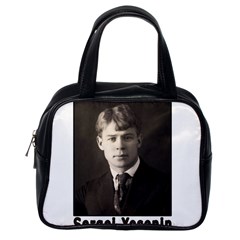 Sergei Yesenin Classic Handbags (one Side) by Valentinaart