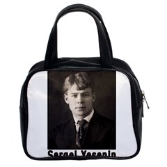 Sergei Yesenin Classic Handbags (2 Sides) by Valentinaart