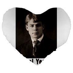 Sergei Yesenin Large 19  Premium Heart Shape Cushions by Valentinaart