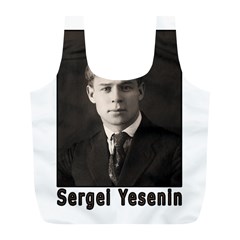 Sergei Yesenin Full Print Recycle Bags (l)  by Valentinaart