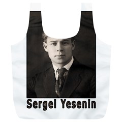 Sergei Yesenin Full Print Recycle Bags (l)  by Valentinaart