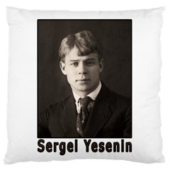 Sergei Yesenin Large Flano Cushion Case (two Sides) by Valentinaart