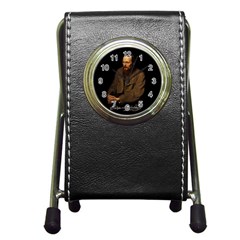 Fyodor Dostoyevsky Pen Holder Desk Clocks by Valentinaart