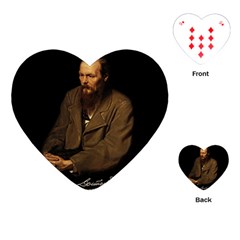 Fyodor Dostoyevsky Playing Cards (heart)  by Valentinaart