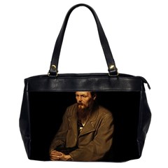 Fyodor Dostoyevsky Office Handbags (2 Sides)  by Valentinaart