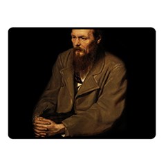 Fyodor Dostoyevsky Fleece Blanket (small) by Valentinaart