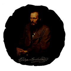 Fyodor Dostoyevsky Large 18  Premium Flano Round Cushions by Valentinaart