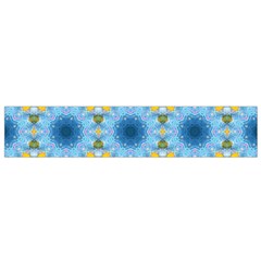 Blue Nice Daisy Flower Ang Yellow Squares Flano Scarf (small) by MaryIllustrations