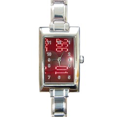 Numbers Game Rectangle Italian Charm Watch by norastpatrick