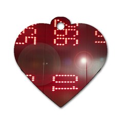 Numbers Game Dog Tag Heart (two Sides)