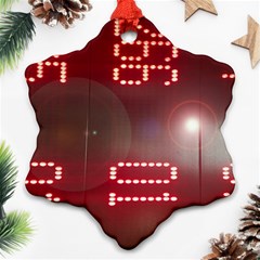 Numbers Game Snowflake Ornament (two Sides)