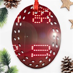 Numbers Game Oval Filigree Ornament (two Sides)