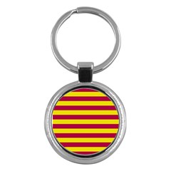 Red & Yellow Stripesi Key Chains (round) 