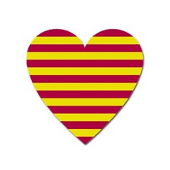 Red & Yellow Stripesi Heart Magnet