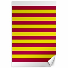 Red & Yellow Stripesi Canvas 24  X 36  by norastpatrick