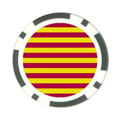 Red & Yellow Stripesi Poker Chip Card Guard by norastpatrick