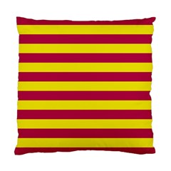 Red & Yellow Stripesi Standard Cushion Case (one Side) by norastpatrick