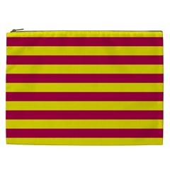 Red & Yellow Stripesi Cosmetic Bag (xxl)  by norastpatrick