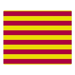 Red & Yellow Stripesi Double Sided Flano Blanket (large)  by norastpatrick