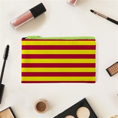 Red & Yellow Stripesi Cosmetic Bag (xs) by norastpatrick