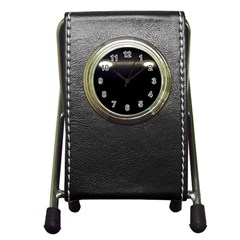  Black Lite!  Pen Holder Desk Clocks by norastpatrick