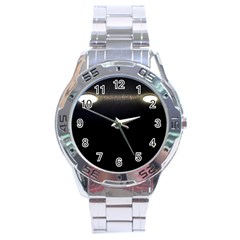  Black Lite!  Stainless Steel Analogue Watch