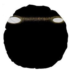  Black Lite!  Large 18  Premium Round Cushions by norastpatrick