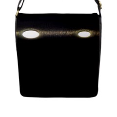  Black Lite!  Flap Messenger Bag (l)  by norastpatrick