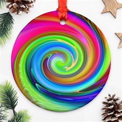 Rainbow Twist Ornament (round) by norastpatrick