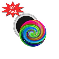 Rainbow Twist 1 75  Magnets (100 Pack)  by norastpatrick