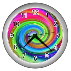 Rainbow Twist Wall Clocks (silver)  by norastpatrick