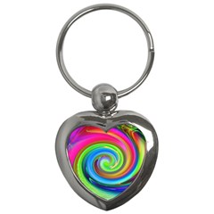 Rainbow Twist Key Chains (heart)  by norastpatrick